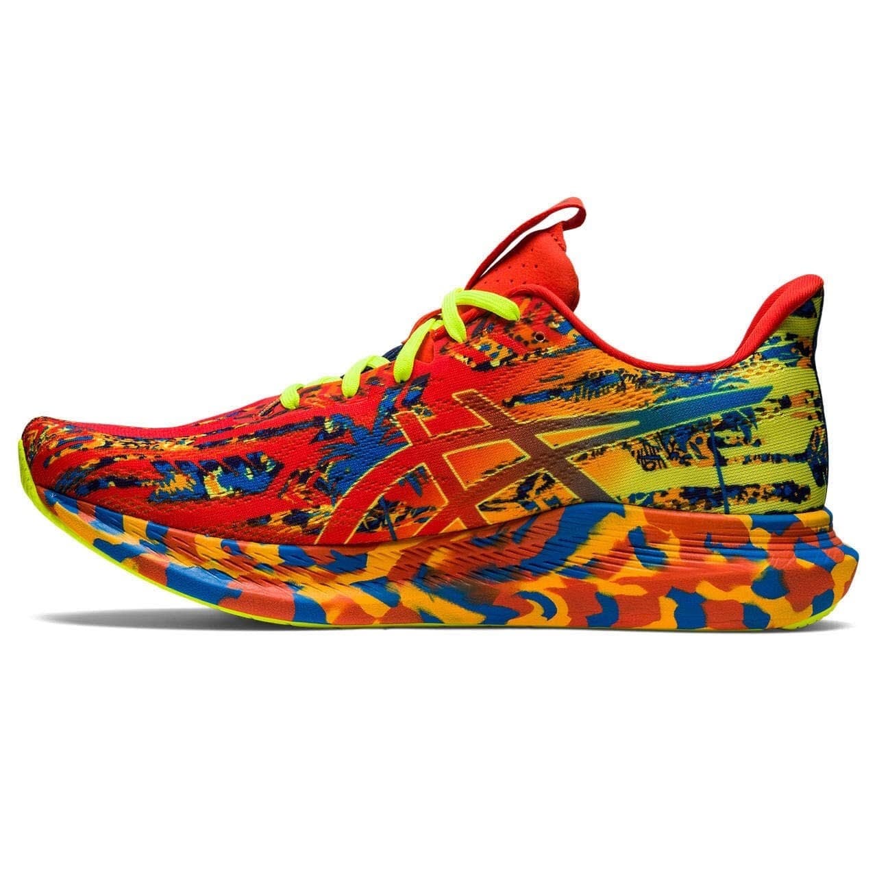 ASICS Noosa TRI 14 Men's Running Shoes Cherry Tomato Safety Yellow Size 9.5 M - Thumbnail 3