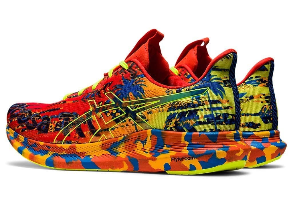 ASICS Noosa TRI 14 Men's Running Shoes Cherry Tomato Safety Yellow Size 9.5 M - Thumbnail 4