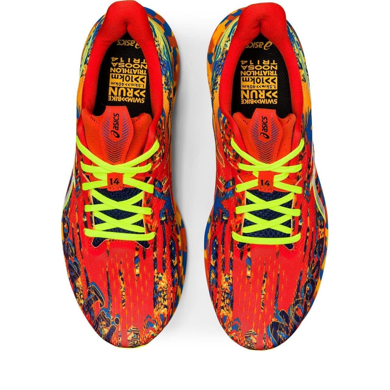 ASICS Noosa TRI 14 Men's Running Shoes Cherry Tomato Safety Yellow Size 9.5 M - Thumbnail 5