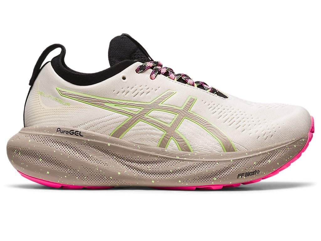 ASICS Women's Gel-Nimbus 25 Trail Running Shoes Nature Bathing/Lime Green 9.5 M - Thumbnail 2