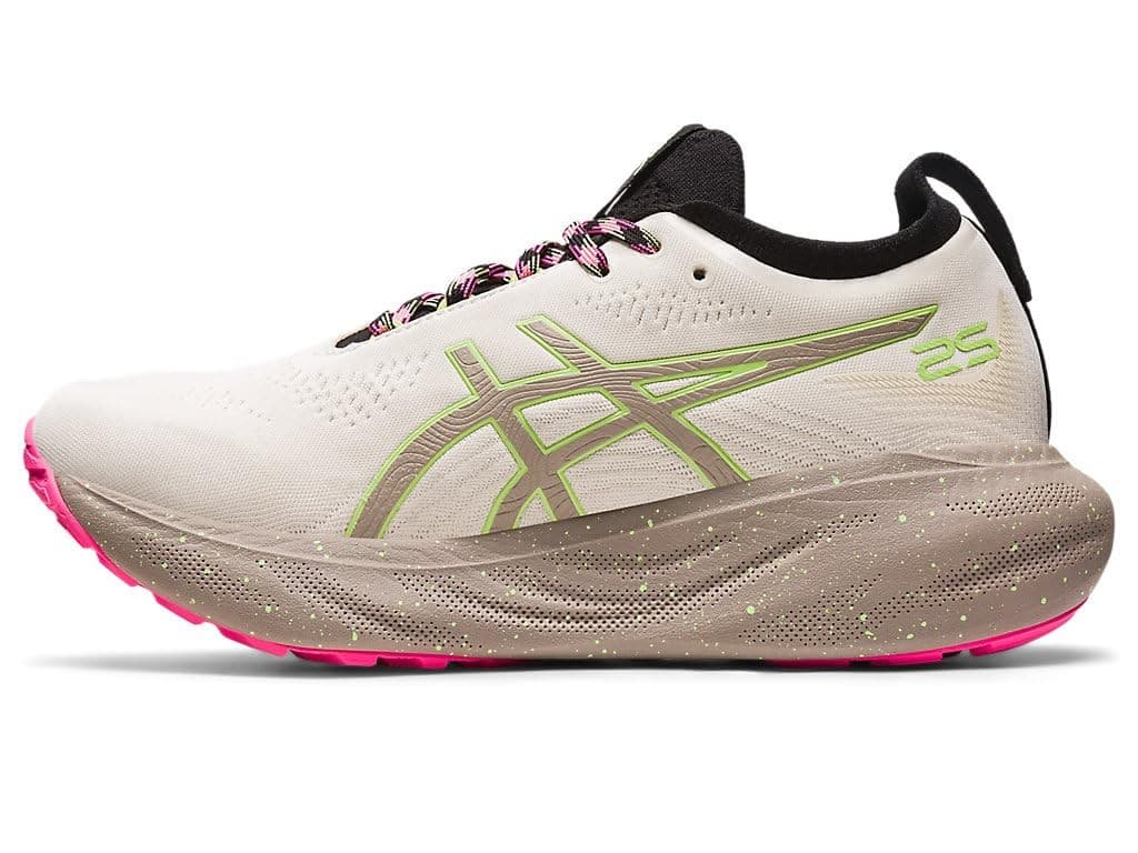 ASICS Women's Gel-Nimbus 25 Trail Running Shoes Nature Bathing/Lime Green 9.5 M - Thumbnail 3