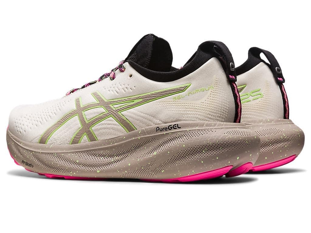 ASICS Women's Gel-Nimbus 25 Trail Running Shoes Nature Bathing/Lime Green 9.5 M - Thumbnail 4