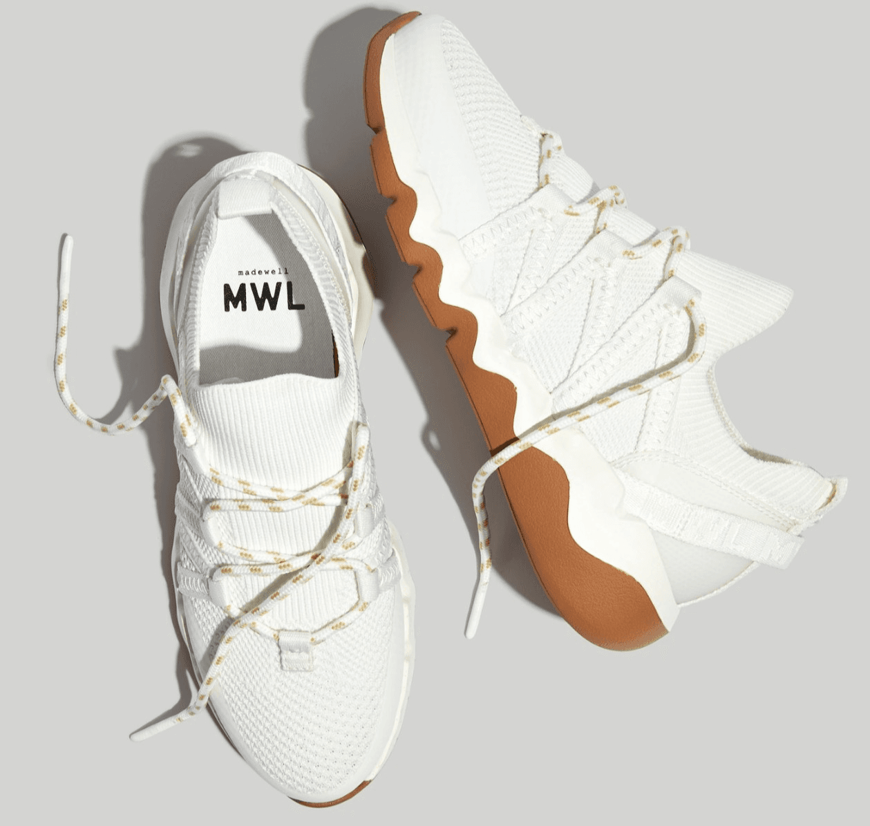 Madewell Field Knit Sneakers White Women's 9.5- Men 8 M - Thumbnail 4