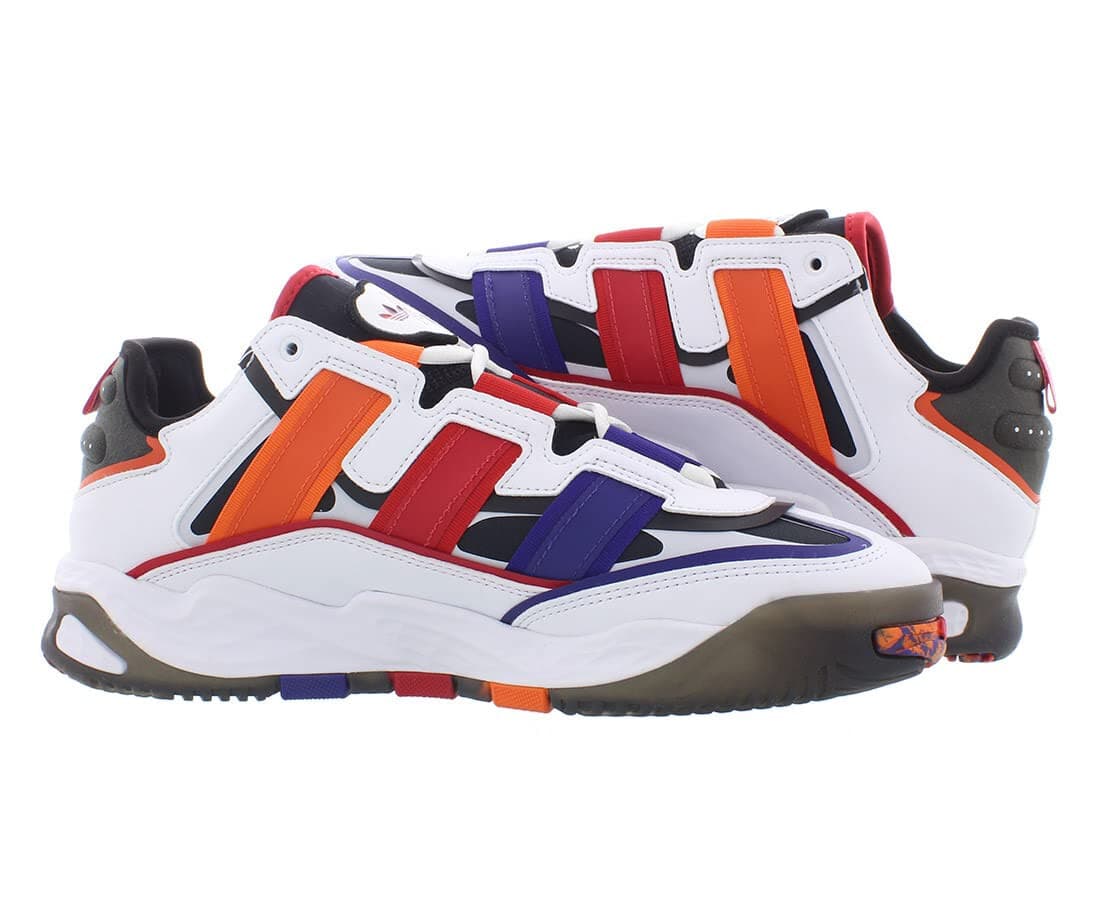 Adidas Originals Mens Size 8 Niteball White Black Red Basketball Court Shoes - Thumbnail 4