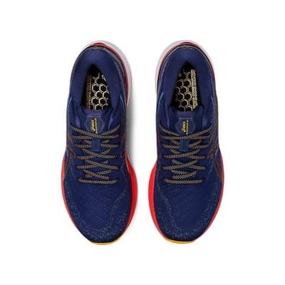 ASICS Gel-Kayano 29 Men's Running Shoes Deep Ocean/Cherry Tomato Size 7 M - Thumbnail 6