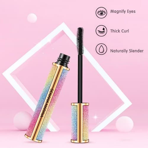 1 Pk 4D Silk Fiber Mascara – Waterproof, Thick Long Lashes, Vivid Galaxy Effect - Thumbnail 7