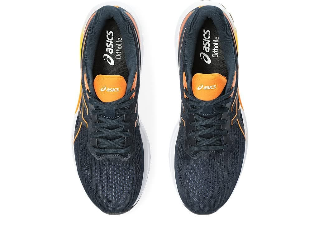 ASICS Men's GT-1000 12 Running Shoes, 14 M , French Blue/Bright Orange - Thumbnail 7