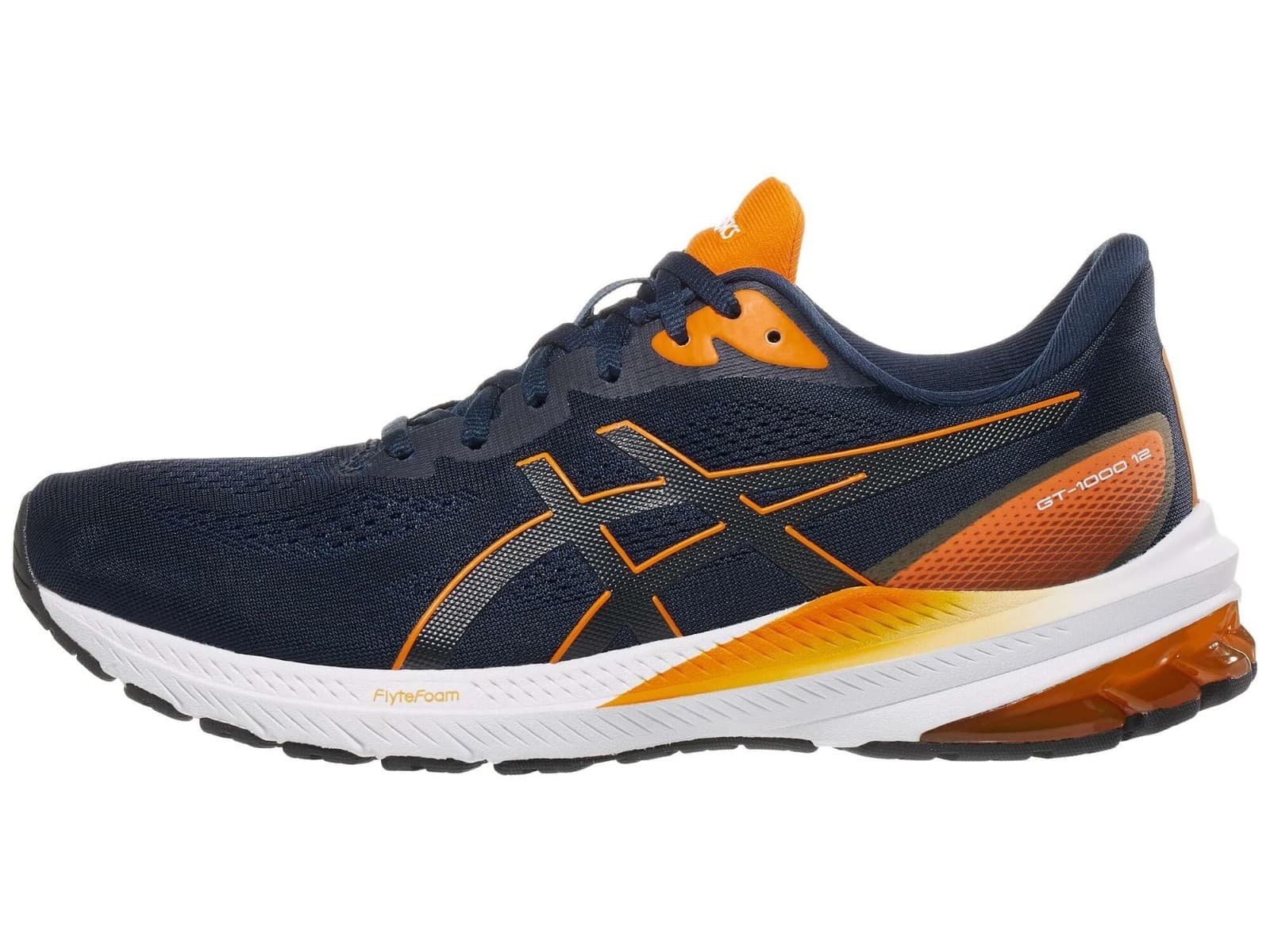 ASICS Men's GT-1000 12 Running Shoes, 14 M , French Blue/Bright Orange - Thumbnail 3