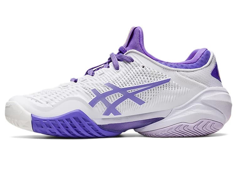 Asics Court FF 3 Clay - SIZE 11.5 - 1042A220 White/Amethyst Men's Shoes - Thumbnail 3