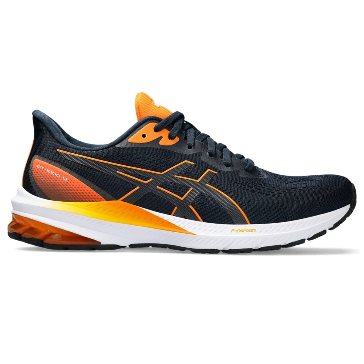 ASICS Men's GT-1000 12 Running Shoes, 14 M , French Blue/Bright Orange - Thumbnail 2