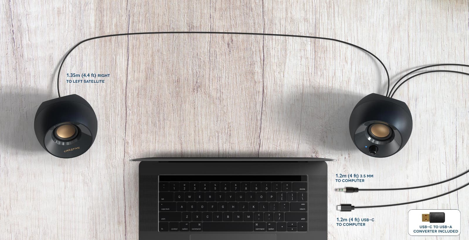 Creative Pebble V2 USB-Powered Desktop Speakers with Far-Field Drivers - Thumbnail 10