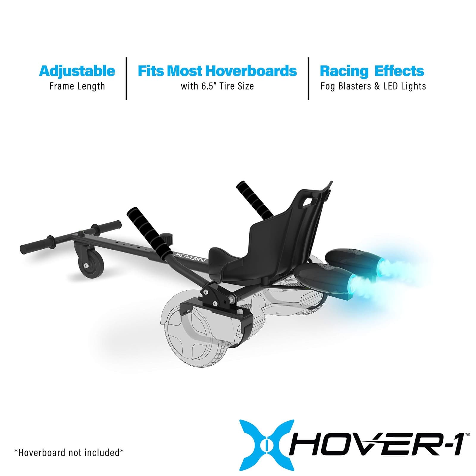 Hover-1 Falcon-1 Buggy Attachment Turbo LED Lights, Compatible 6.5",8" Hoverboar - Thumbnail 3