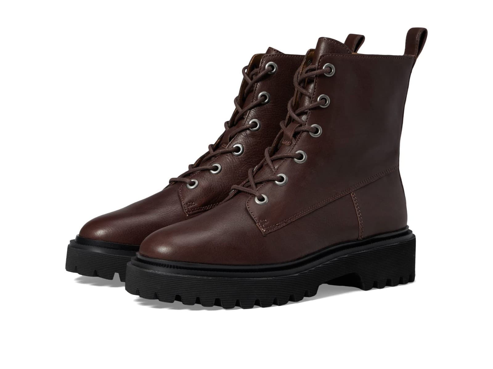 Madewell Rayna Lace-Up Leather Boots Women’s Size 8.5 M Dark Cabernet Brown - Image 1
