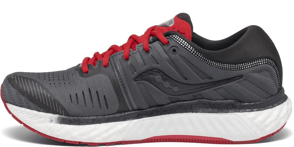 Saucony Hurricane 22 Men Running Shoe Charcoal/Red 13 M - Thumbnail 3