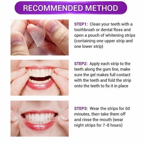 Professional Strength Enamel Safe Advanced Dental Teeth Whitening Strips 56 Ct - Thumbnail 3