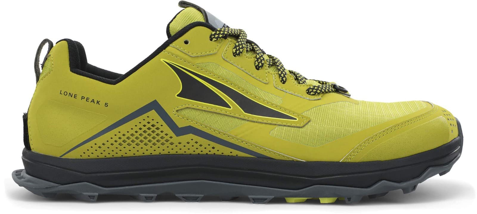 ALTRA Mens Size 9.5 Lone Peak 5 Trail Running Hike Shoe Lime/Black Sneaker New - Thumbnail 2