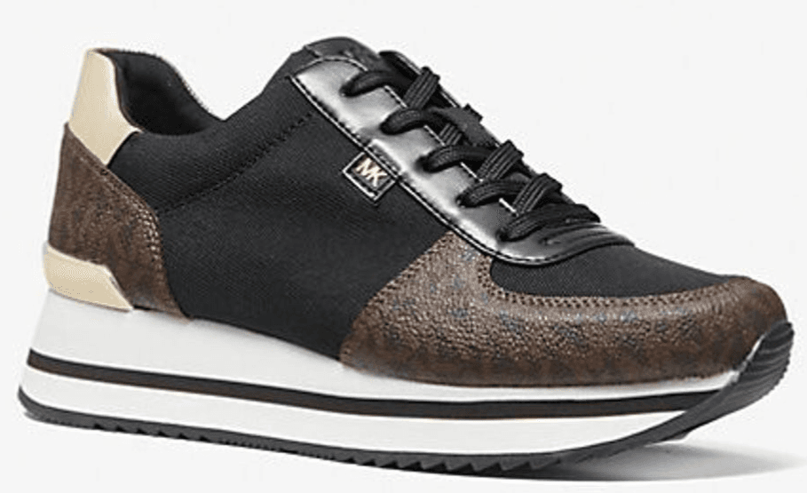 Michael Kors Monique BlackMesh Trainer Sneakers Brown Size 5.5 M - Thumbnail 2