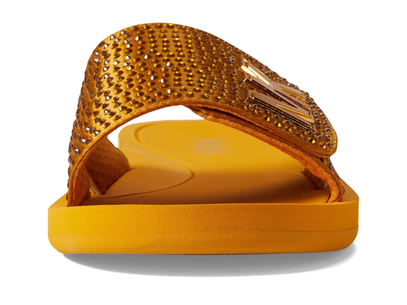 Michael Kors Womens MK Platform Slide Sandals Mari Gold 9 M NEW - Thumbnail 4