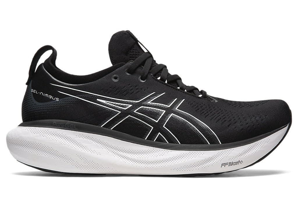 ASICS GEL-NIMBUS 25 Men running Shoes Size 9 Extra Wide 4E Black/Pure Silver - Thumbnail 2