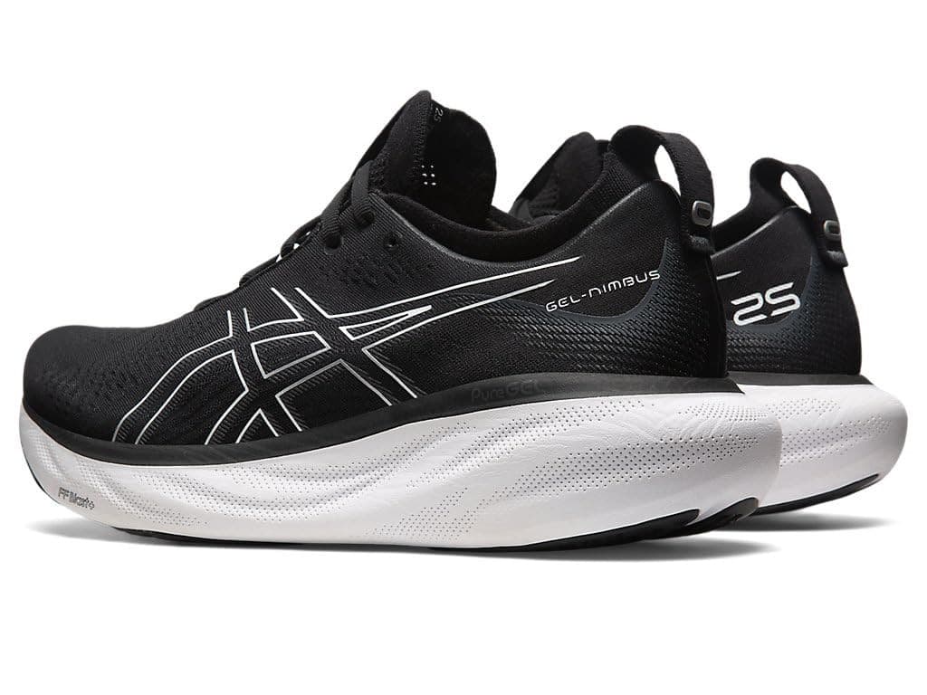 ASICS GEL-NIMBUS 25 Men running Shoes Size 9 Extra Wide 4E Black/Pure Silver - Thumbnail 5