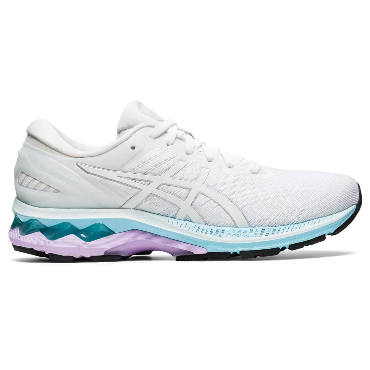 Asics Gel-Kayano 27 Womens Running Shoes Size 8 M White/Pure Silver - Thumbnail 2
