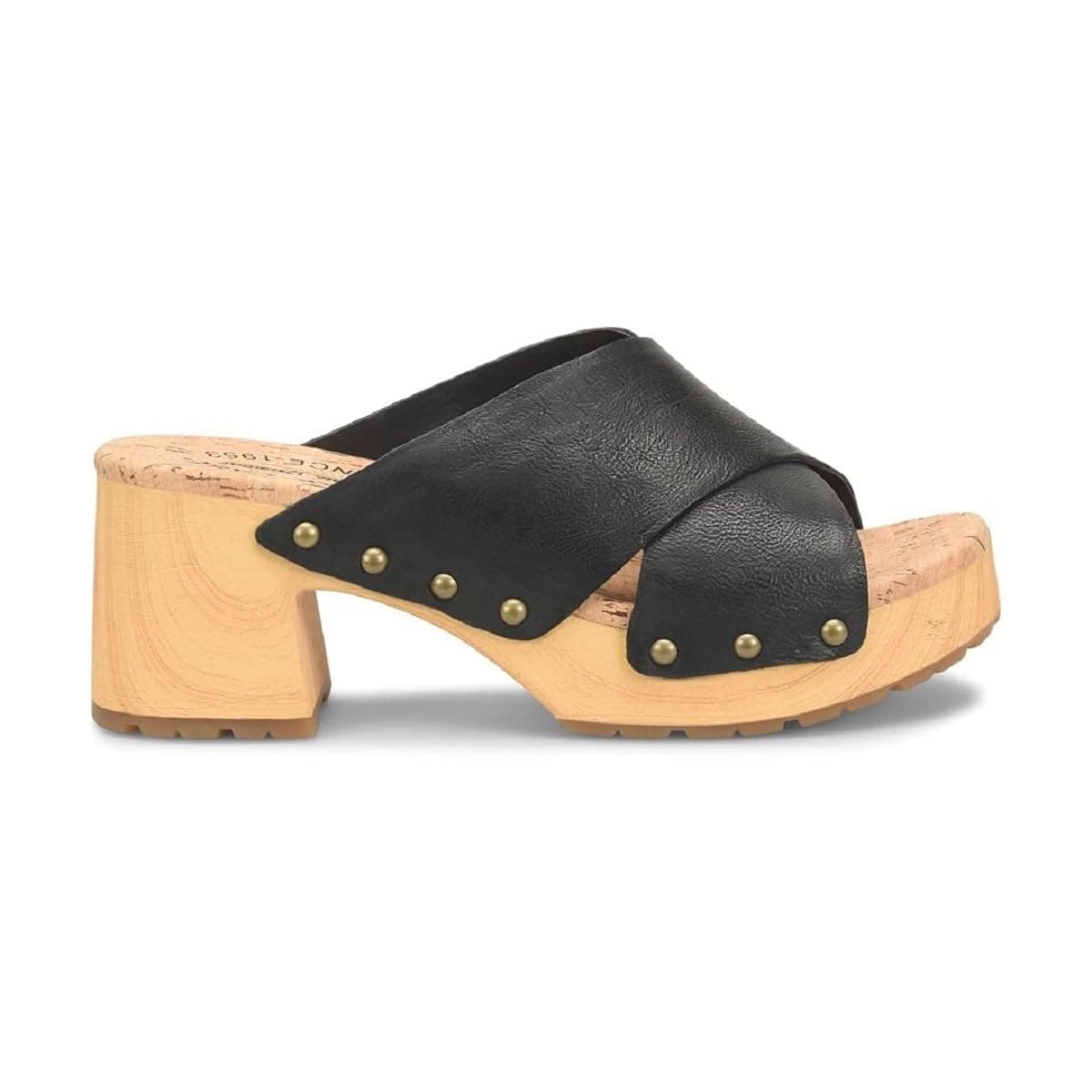 Kork-Ease Womens Tatum Leather Slide Platform Heel Sandal US 10/EUR 42 Black - Thumbnail 2