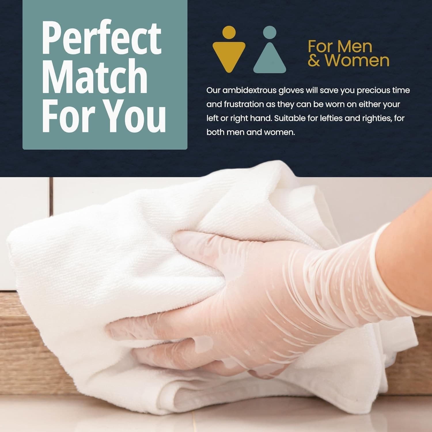 Medical Vinyl Examination Gloves (Medium, 200-Count) Latex & Rubber Free, Ultra- - Thumbnail 5