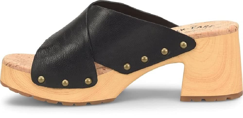 Kork-Ease Womens Tatum Leather Slide Platform Heel Sandal US 10/EUR 42 Black - Thumbnail 3