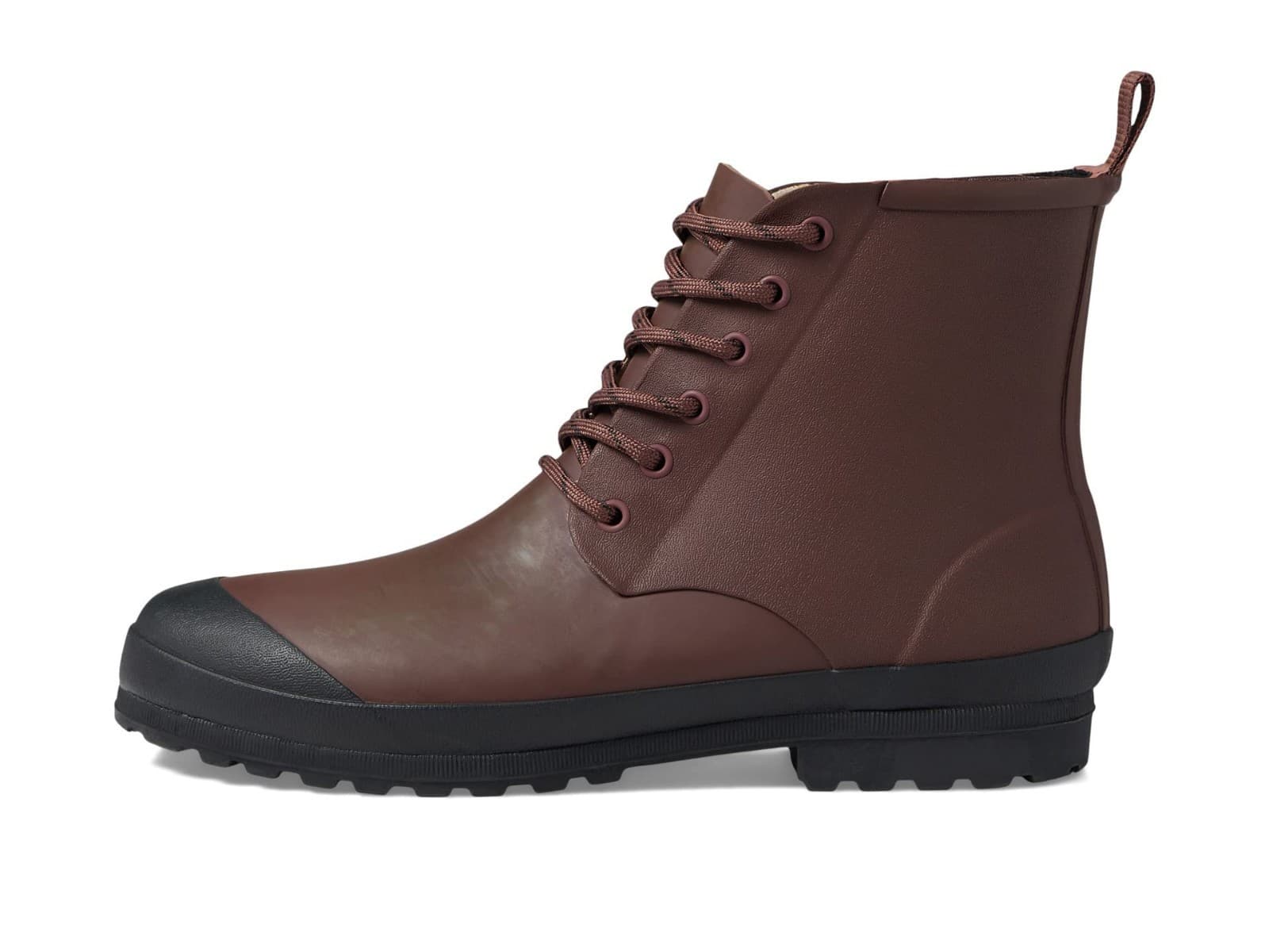MADEWELL Women's The Lace-Up Lugsole Rain Boot s Dark Cabernet MA442 Shoes 9 - Thumbnail 2