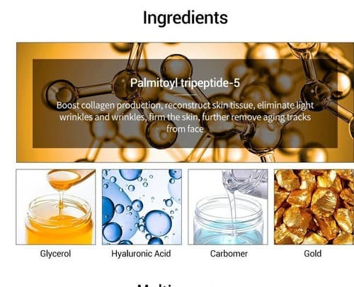 24K Gold Six Peptides Collagen Hyaluronic Acid Anti-Aging Skin Serum 15ml - Thumbnail 4