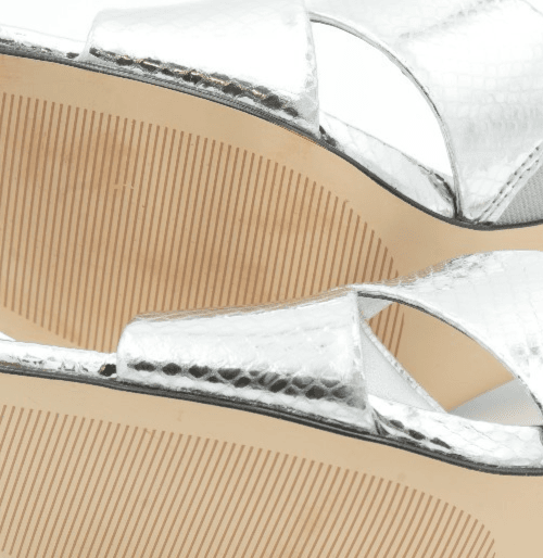 Michael Kors Clara Metallic Snake Embossed Leather Mule Silver 9 M - Thumbnail 8