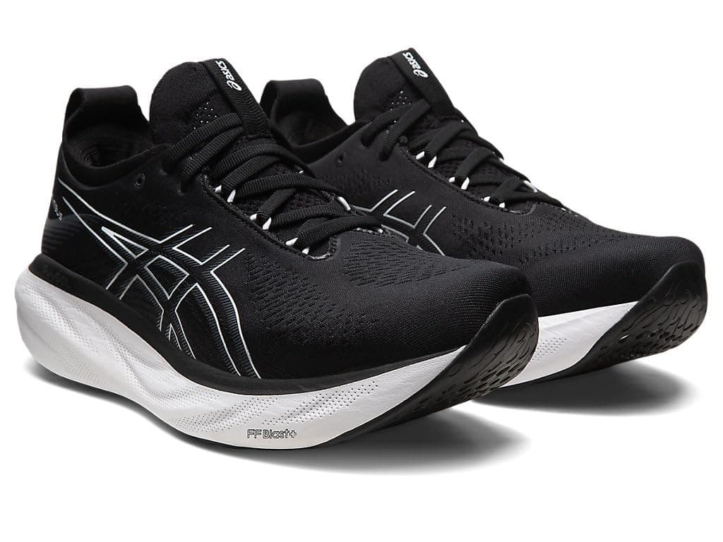 ASICS GEL-NIMBUS 25 Men running Shoes Size 9 Extra Wide 4E Black/Pure Silver - Image 1