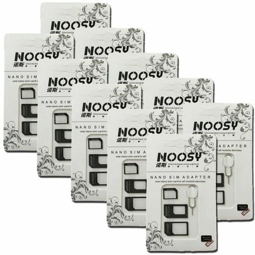 Nano SIM Card Adapter Converter to Micro Standard Set For any phone with sim 10X - Image 1
