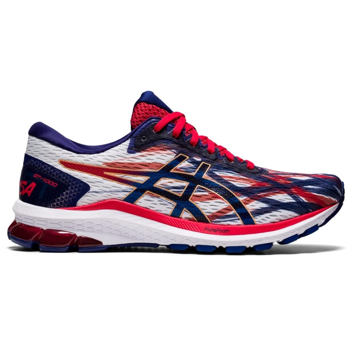 ASICS Men's GT-1000 9 Running Shoes, Size 10, White/Dive Blue - Thumbnail 2