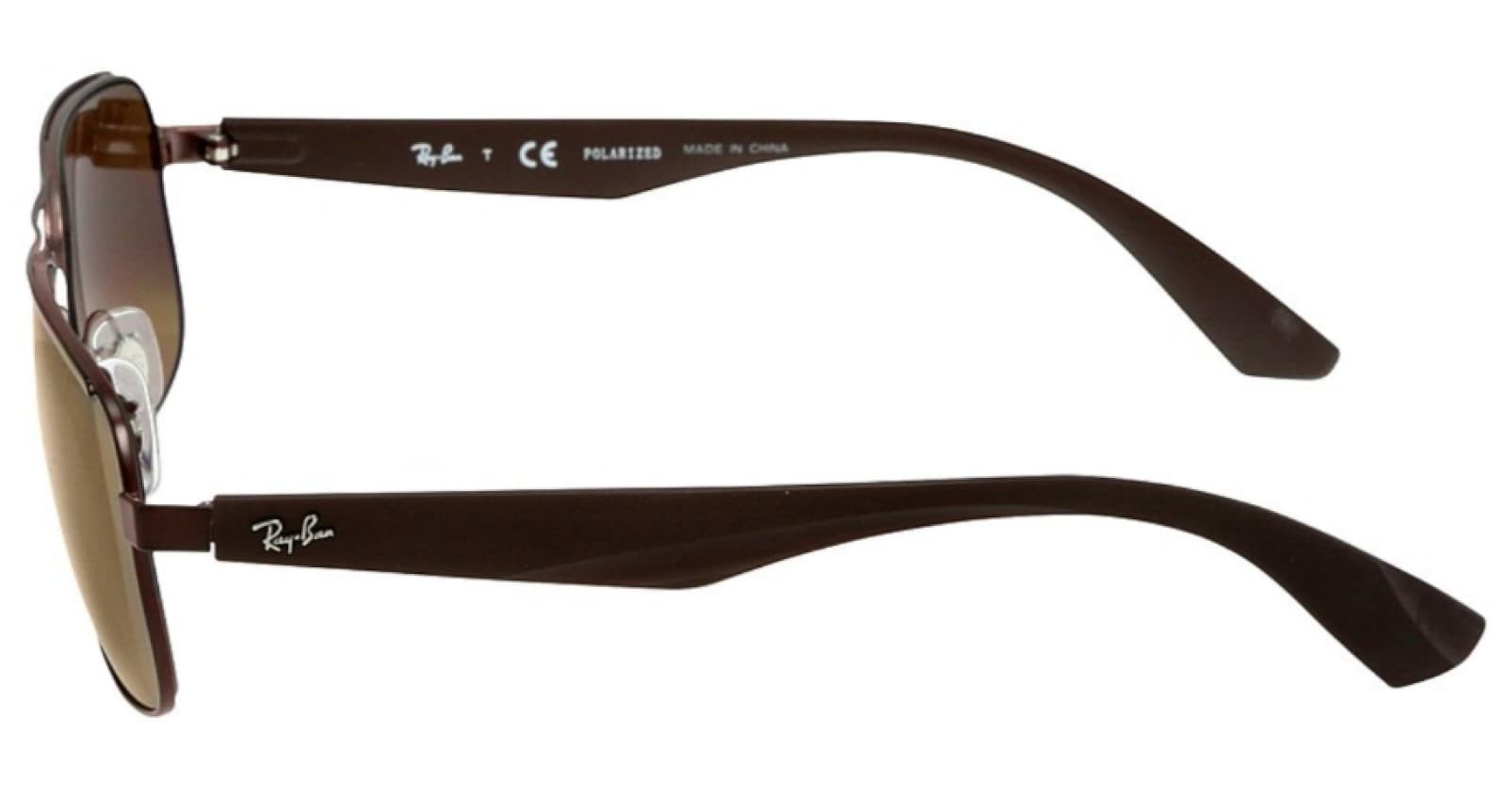 Ray-Ban RB3524-012/83 Sunglasses Matte Brown w/Polarized Brown Lens 57mm - Thumbnail 4
