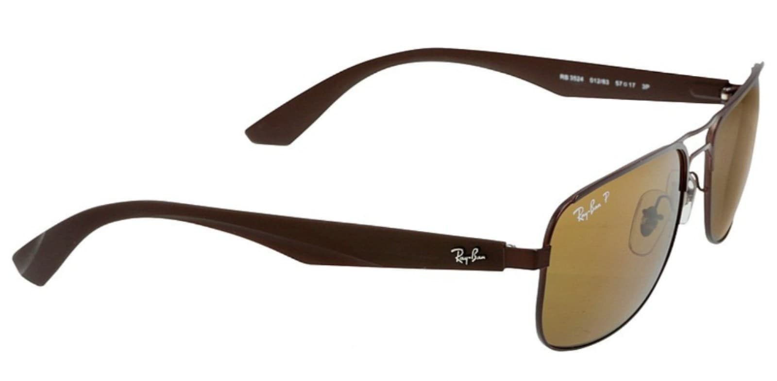 Ray-Ban RB3524-012/83 Sunglasses Matte Brown w/Polarized Brown Lens 57mm - Thumbnail 3