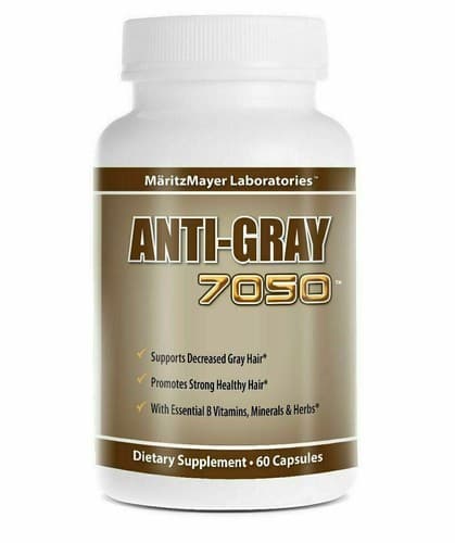 3 Pack Anti Gray 7050 Hair Saw Palmetto Catalase Max Strength Dietary Supplement - Thumbnail 2
