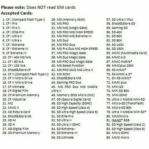 Mini Memory Card Reader 26-IN-1 USB 2.0 High Speed For CF xD SD MS SDHC - Thumbnail 8