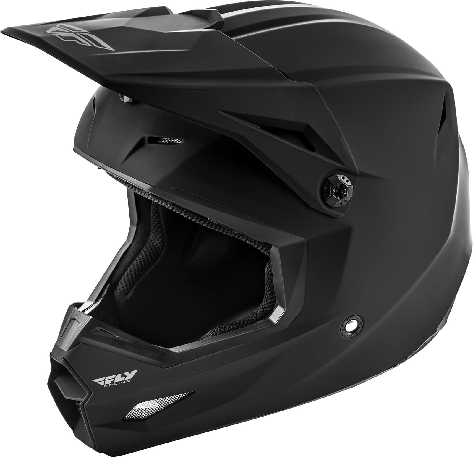 Fly Racing Kinetic Straight Edge Full Face Helmet (Matte Black, Medium) - Thumbnail 2