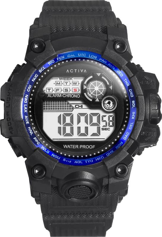 Activa X Invicta Men’s Watch ACW430-003 52mm Black & Blue Digital Unisex - Thumbnail 3