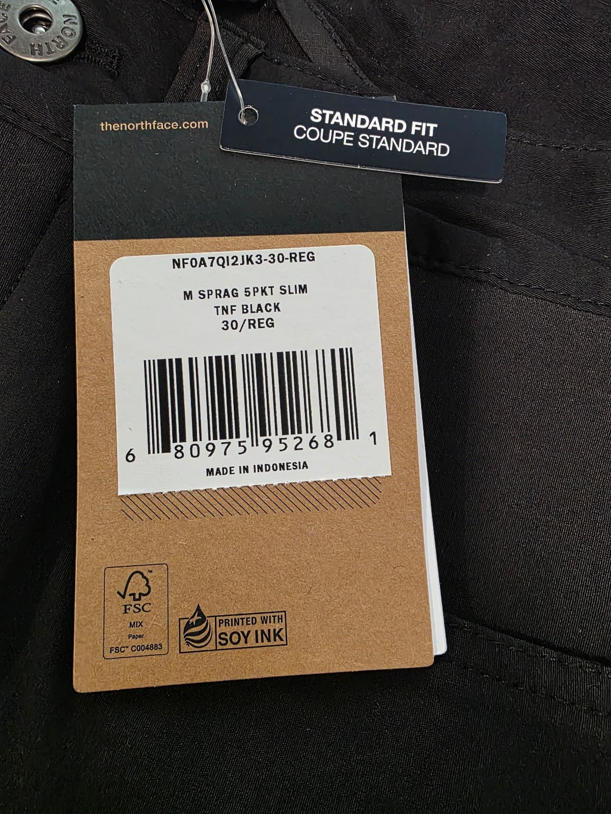 The North Face Sprag 5-Pocket Slim Leg Mens Pants TNF Black 30 - Thumbnail 4