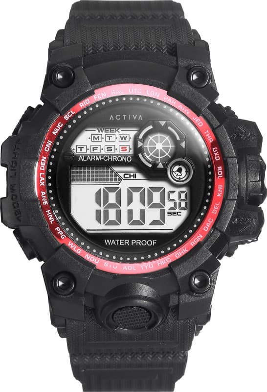 Activa X Invicta Men’s Watch ACW430-003 52mm Black & Red Digital Unisex - Thumbnail 2