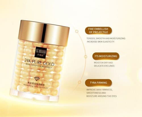 24K Gold Eye Cream Reduce Eye Bags , Puffiness Anti Wrinkle , Aging, Dark Circle - Thumbnail 3