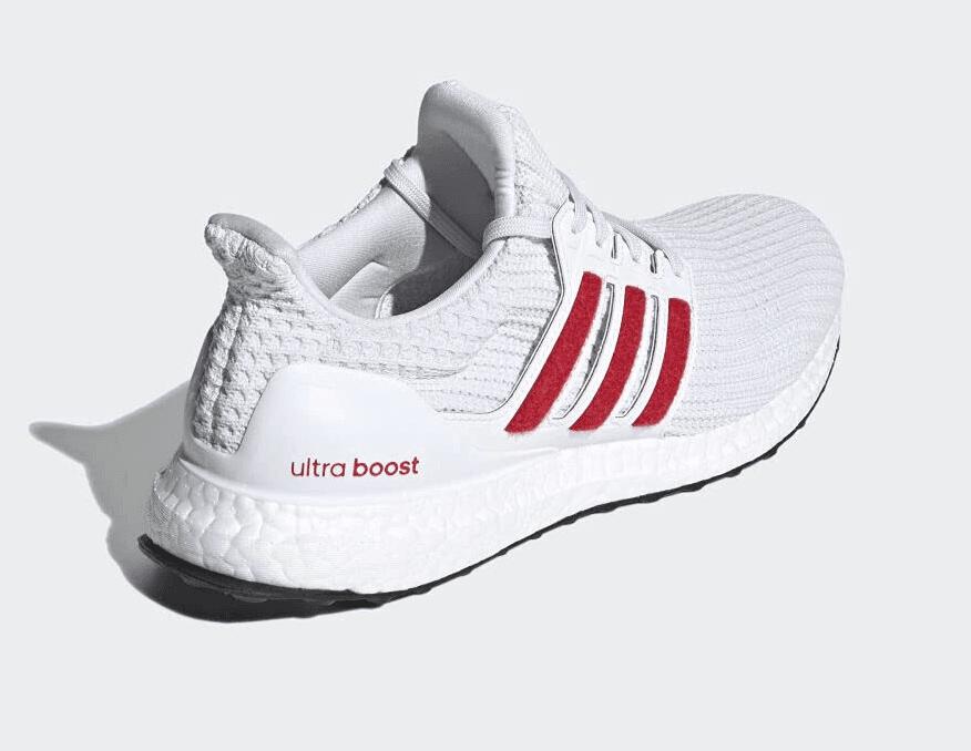 Adidas Ultraboost 4.0 DNA Womens Shoes Color: Footwear White/Silver/RED Size 11 - Thumbnail 4