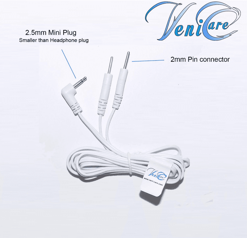 Electrode Lead Wires Cables for TENS Unit Digital Massager 2.5mm – 2Pair (4pcs) - Thumbnail 2
