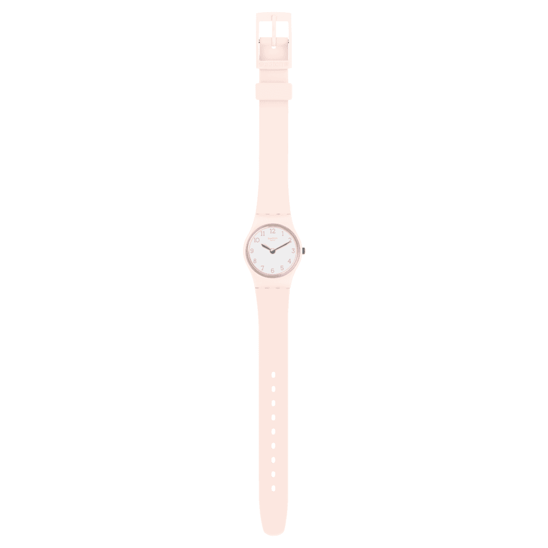Swatch LP150 Women's 25mm Pinkbelle White Dial Analog Quartz Watch, Pink - Thumbnail 2