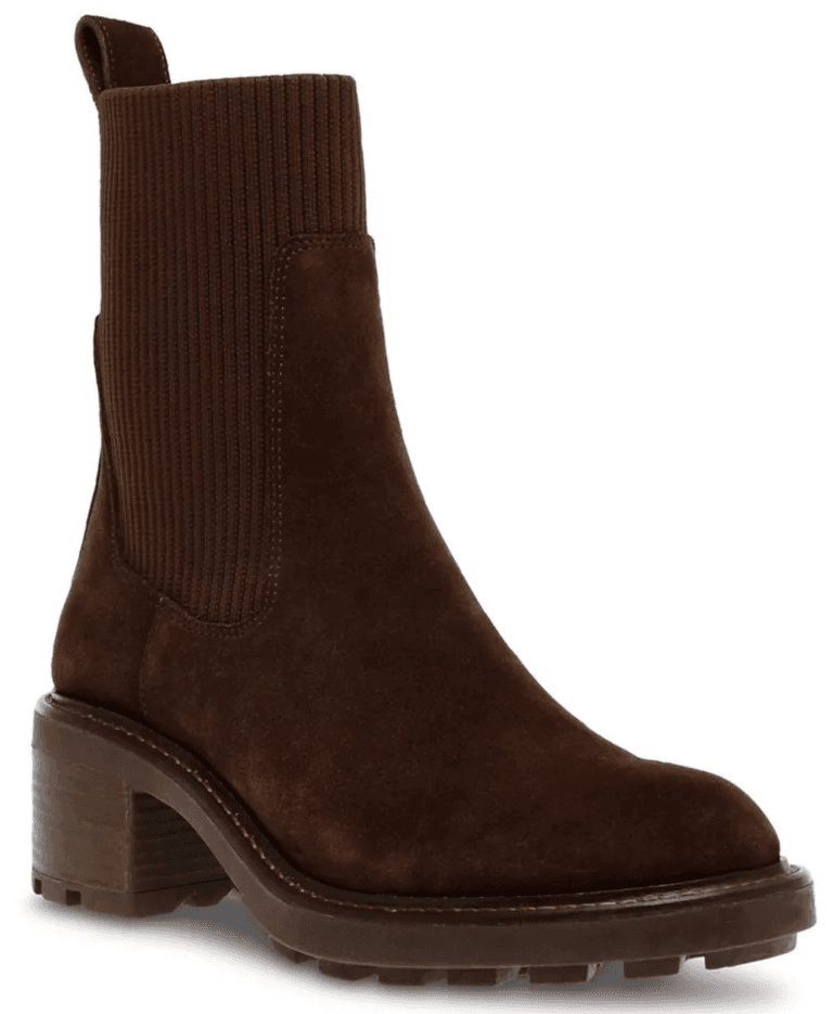 Steve Madden Kiley Brown Suede Leather Pull On Sock Boots Women’s Size 9.5 M - Thumbnail 3