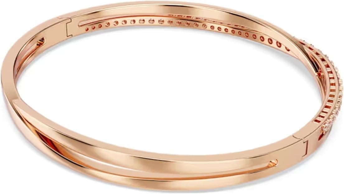 Swarovski Pulsera Twist Bangle Bracelet White, Rose Gold-Tone Plated 5620552 NIB - Thumbnail 4