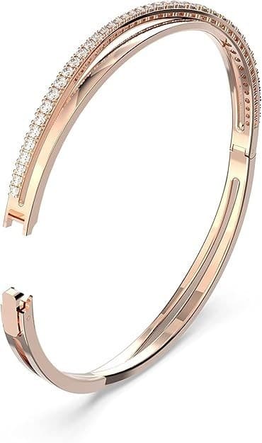 Swarovski Pulsera Twist Bangle Bracelet White, Rose Gold-Tone Plated 5620552 NIB - Thumbnail 5