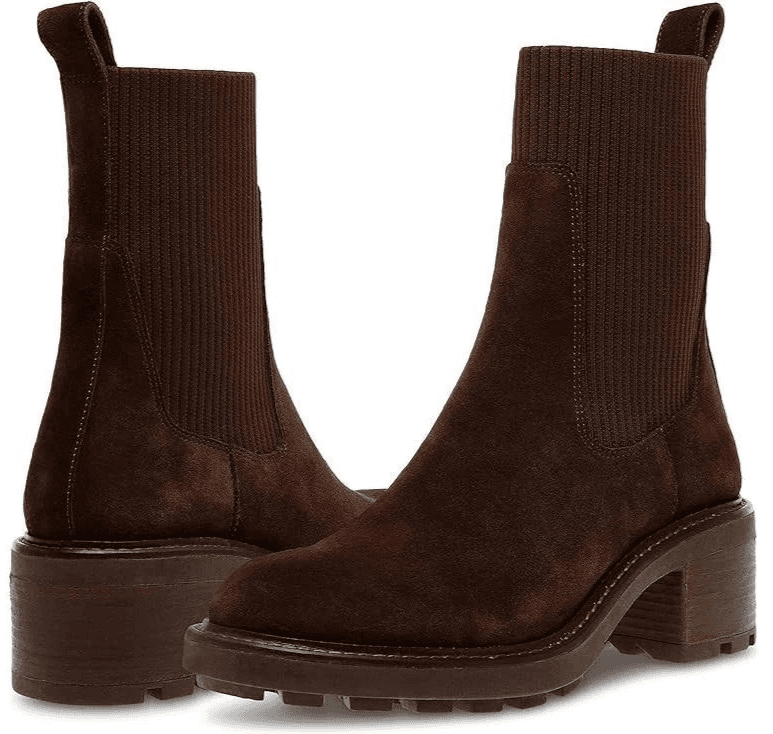 Steve Madden Kiley Brown Suede Leather Pull On Sock Boots Women’s Size 9.5 M - Image 1
